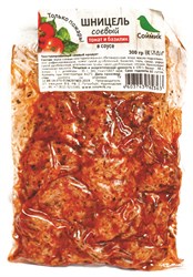 Шницель соевый в соусе с томатом и базиликом, 300г, Соймик
