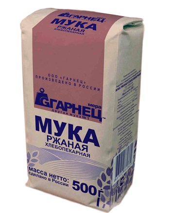 Мука ржаная хлебопекарная, 500г, Гарнец гар22 - фото 15034