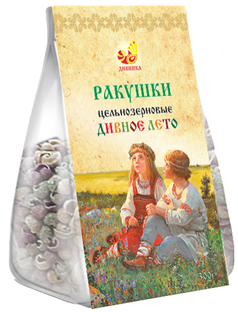 Макароны ракушки пшеничные цветные ц/з, 300г, Дивинка див23 - фото 15526