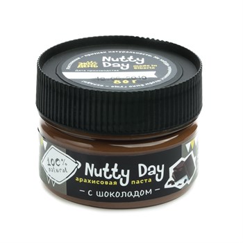 Арахисовая паста с темным шоколадом, 80г, Nutty day натд16 - фото 15782