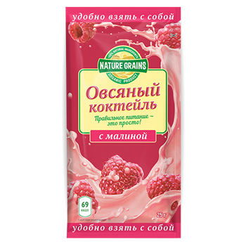 Коктейль овсяный с малиной, 25г, КЗ кз221 - фото 16665