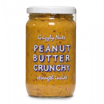 Арахисовая паста хрустящая Crunchy, 370г, Grizzly nuts - фото 17579