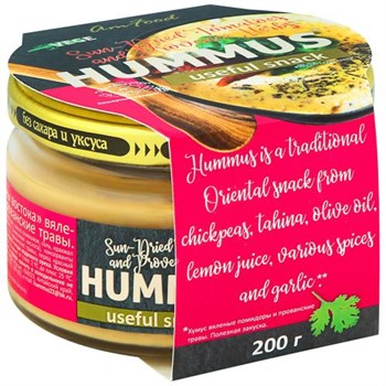 Хумус с вялеными томатами, 200г, Полезные продукты - фото 18114