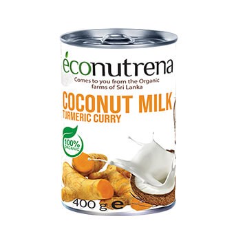 Молоко кокосовое с куркумой органическое 17%, 400мл, Econutrena - фото 18302