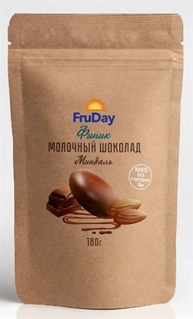 Финик в шоколаде с миндалем, 180г, FruDay - фото 19118