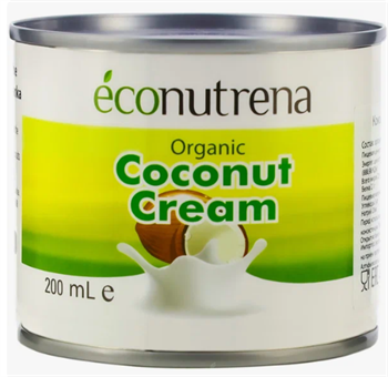 Сливки кокосовые органические 22%, 200мл, Econutrena - фото 19458