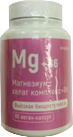 Магний Хелат +B6, 90капс, КЗ - фото 19701