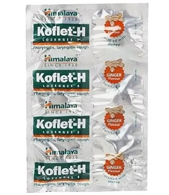 Леденцы Koflet-H с имбирем и медом, 6шт, Himalaya аюр224 - фото 20350