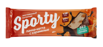 Батончик протеиновый Панна-котта, 40г, Sporty спр1 - фото 20515