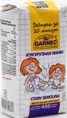 Крупка Кукурузная манка, 450г, Гарнец гар5 - фото 20544