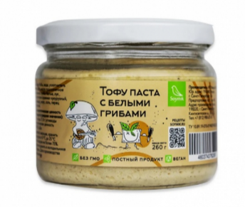 Тофу-паста с белыми грибами, 200г, Соймик сой39 - фото 20562