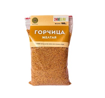 Горчица желтая семена, 100г сп36