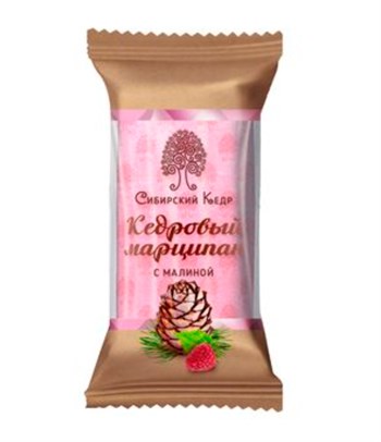 Кедровый марципан в шок.глазури с малиной, 40г, Сибирский кедр сибкедр81