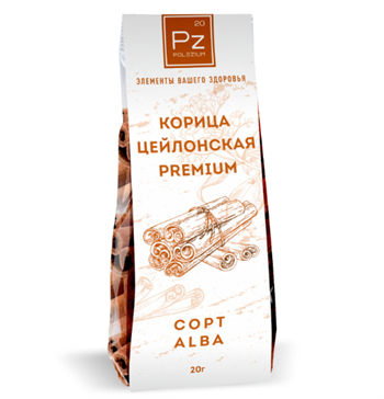 Корица цейлонскоя Alba, 20г, Polezium дп39