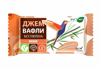 Вафли безглютеновые Финик без сахара, 21г, Вастэко васт36