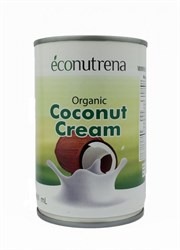 Сливки кокосовые органические 22%, 400мл, Econutrena