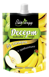 Десерт фруктовый Яблоко-банан, 140 г, Сава