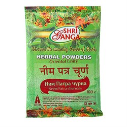 Травяной порошок Ним патра чурна, 100г, Шри Ганга