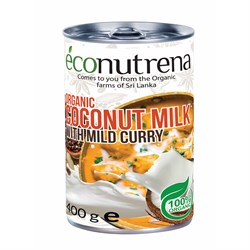 Молоко кокосовое с карри органическое 17%, 400мл, Econutrena