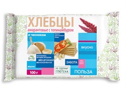 Хлебцы амарантовые с топинамбуром и чесноком, 100 г, Di&amp;Di ди20