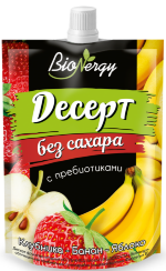Десерт фруктовый Клубника-банан-яблоко, 140 г, Сава