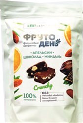 Конфеты финиковые Апельсин-шоколад-миндаль, 150г, Фрутодень