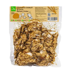 Шницель соевый в соусе с белыми грибами, 200г, Соймик сой54
