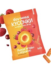 Фруктовые конфеты с абрикосом, клюквой и малиной, 40г, Фрутилад фру46